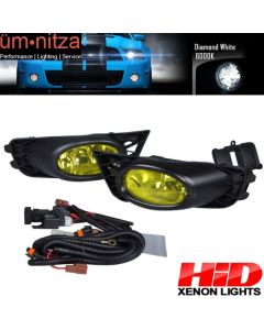 6000K Hid Fit Honda Civic 09-11 4Dr Sedan Yellow Lens Fog Lights Kit RH LH