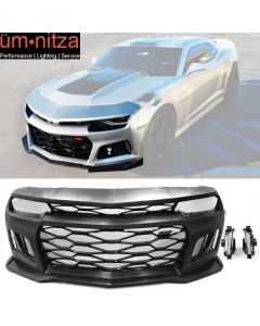 Fits 14-15 Chevy Camaro ZL1 Style Front Bumper Cover + DRL w/ Amber Turn Signal