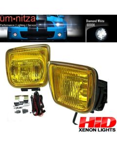 6000K Hid Fits 96-98 Honda Civic EK JDM Yellow Fog Lights Lamps