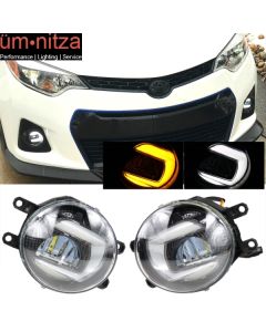 Fits Toyota/Lexus/Scion Hi-Power LED Halo Projector Fog Lights Lamps