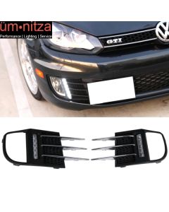 Fits 10-14 VW Golf MK6 GTI White LED Daytime Running Light DRL Trun Fog Lights