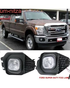 Fits 11-16 F250 F350 F450 F550 Super Duty Fog Light Lamp Switch Wiring Bulb Kit