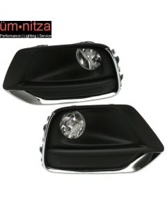 Fits 17-19 Chevy Trax OE Fog Light Foglight Kit Fog Lamp with Chrome Trim