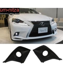 Fit 14-16 3rd Gen Lexus IS FSport JDM Fog Light Plastic Bezel Cover Shrouds Only