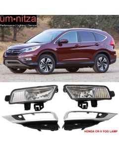 Fits 15-17 Honda CRV OE Fog Lamps Foglight Kit w/ Bezels Wiring - 08V31-T0A-100D