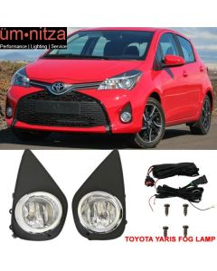 Fits 15-17 Toyota Yaris HB Hatchback 2PC Front Fog Lights Lamp LH RH H11 12V 55W