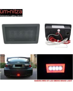 Smoked Lens LED Rear Fog Light 3rd Brake Backup Reverse For 2011+ Subaru WRX STI