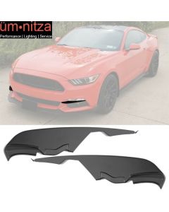 Fits 15-17 Ford Mustang MD Style Matte Black Fog Light Lamp Eyebrow Cover Trims