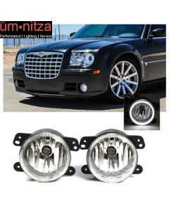 Fits 07-16 Jeep Wrangler 05-10 Chrysler 300 PT Crusier Clear Fog Lights