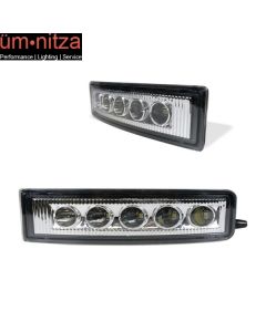 Fits 03-07 Scion xB White SMD 5x LED DRL Black Out Smoked Fog Lights Lamps Pair