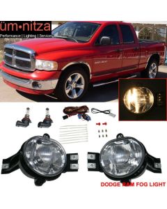 Fits 03-08 Ram Fog Lamp Fog Light Pair LH RH Wiring Kit Bulb 9006(HB4) 12V 55W