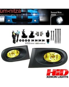 6000K Hid Fits Acura RSX 02-04 DC5 Yellow Lens Driving Fog Lights Kit RH LH