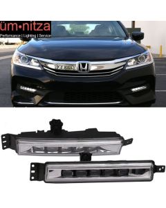 Fits 16-17 Honda Accord Sedan Coupe 2DR 4DR OE Style LED Fog Light Lamp