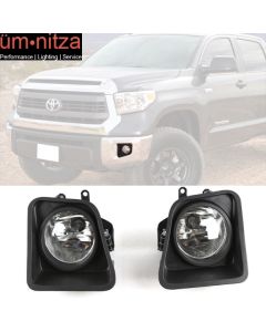 Fits 14-17 Toyota Tundra Clear Bumper Fog Lights Lamps w/ Switch Left+Right