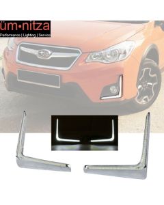 Fits 16-17 Subaru Crosstrek XV LED DRL Daytime Running Driving Light Fog Lamps