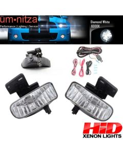 6000K Hid Fits 99-02 Sierra 00-06 Yukon Xl 2500 Clear Fog Lights Lamps+Bulbs