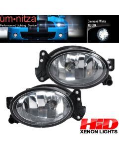 Winjet Fits 07-09 Mercedez Benz W211 E-Class OE Fog Lights Clear+6000K Xenon HID