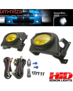 6000K Hid Fits Honda Civic 06-08 4Dr Sedan Yellow Lens Fog Lights Kit RH LH