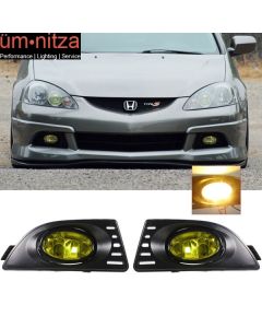 Fits 05-07 Acura RSX Front Bumper Yellow Fog Lights Left Right