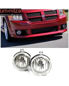 Fits 05-10 Dodge Challenger Grand Caravan Avenger Caliber 2PCS Front Fog Lights