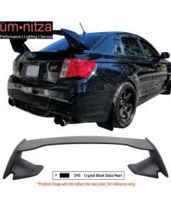 Fits 08-14 Subaru Impreza WRX STI Style Rear Trunk Spoiler Painted #D4S Black