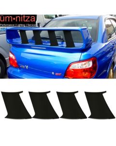 Fits 02-07 Subaru Impreza WRX STI 4PCS Trunk Spoiler Wing Stabilizer Add On ABS