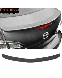 Fits 10-13 Mazda 3 Mazda3 Sedan OE Style Trunk Spoiler Wing Lip Flush Mount ABS