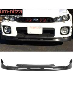 Fits 02-03 Subaru Impreza WRX STI 4Dr P1 Style Front Bumper Lip Spoiler - PU