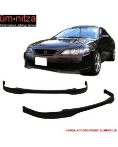 Fits 98-00 Honda Accord Coupe 2Dr TR Style Unpainted Front Bumper Lip Spoiler PP