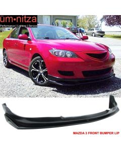 Fit 04-06 Mazda 3 i Front Bumper Lip Spoiler Splitter Bodykit Unpainted Black PU