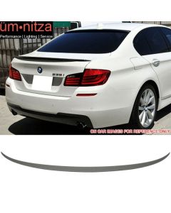 Fits 11-17 BMW 5-Series F10 Sedan M5 Style Trunk Spoiler Lip Painted Matte Black