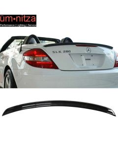 Fits 05-10 Benz SLK R171 AMG Trunk Spoiler Painted #197 Obsidian Black Metallic