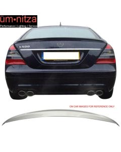 Fits 07-13 Benz S Class W221 Sedan Trunk Spoiler Painted 744 775 Silver Metallic