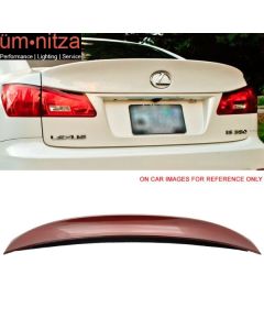 Fits 06-13 Lexus IS250 350 IS-F Trunk Spoiler Starfire #3R1 Matador Red Mica