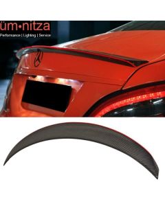 Fits 13-18 Benz CLA Class C117 Sedan P Style Trunk Spoiler Carbon Fiber Red Line