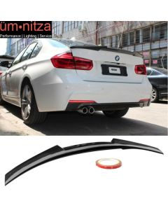 Fits 12-20 BMW 3-Series F30 F80 M4 Style Rear Trunk Spoiler Wing CF-Carbon Fiber