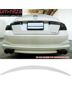 Fits 08-12 Accord OE Factory Trunk Spoiler Painted #NH788P White Orchid Pearl