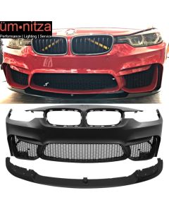 Fits 12-18 Fit BMW F30 3 Series M3 Front Bumper Cover + Lip Replacement - PP