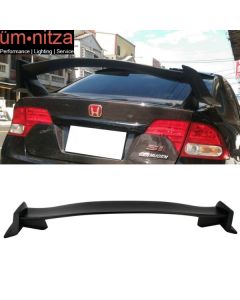 Fits 06-11 Civic 8th FD1 FD2 Sedan 4Dr Gen X Type R Unpainted Trunk Spoiler ABS