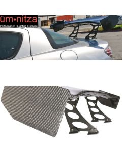 56 In V4 Universal Adjustable Downforce GT Trunk Spoiler Wing - Carbon Fiber CF