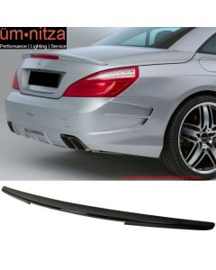 13-16 Benz SL-Class R231 2D Convertible D Style Painted Trunk Spoiler #040 Black