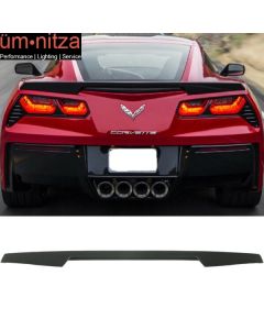 Fits 14-19 Chevrolet Corvette C7 Rear Trunk Spoiler Wing Matte Black ABS