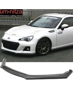 Fits 13-16 Subaru BRZ IKON Style Front Bumper Lip Spoiler Unpainted Black PU