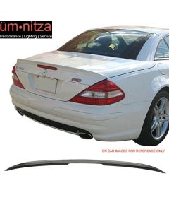 Fits 03-11 Benz SL R230 AMG Trunk Spoiler Painted #197 Obsidian Black Metallic