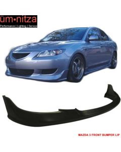 Fits 04-06 Mazda 3 (i Sedan 4-Door Only) K Style Front Bumper Lip PU Unpainted