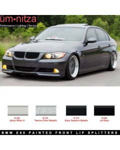 Fits 05-08 BMW E90 3-Series OE Style Front Lip Splitter 2PC Painted OE Color