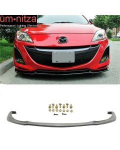 Fits 10-11 Mazda 3 JDM Style Front Bumper Lip Spoiler Bodykit Unpainted Black PU