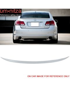 Fits 06-12 GS350 450 OE Factory Trunk Spoiler Painted #062 Crystal White Pearl