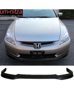 Fits 03-05 Honda Accord Sedan Type R Front Bumper Lip Spoiler Unpainted PP