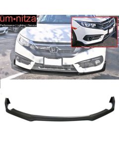 Fits 16-18 Honda Civic 10th Gen Non-Si Type R Style Front Bumper Lip Spoiler PU